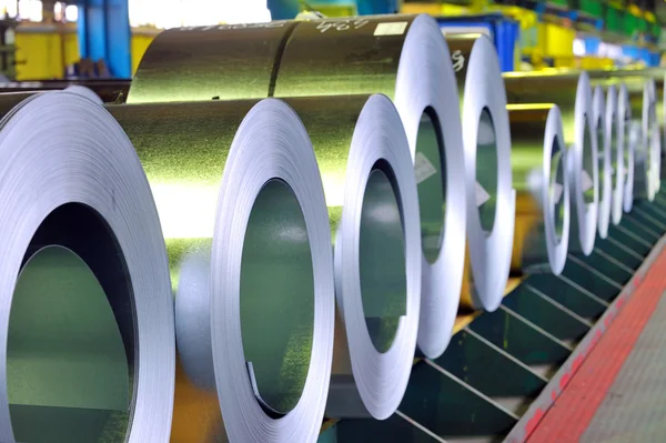 Rolls of zinc steel sheet — Stock Photo, Image