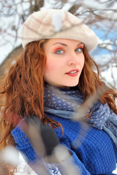 Winter Girl portrait — Stock Photo, Image