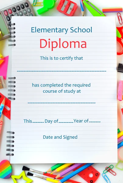 School Diploma — Stock Photo, Image