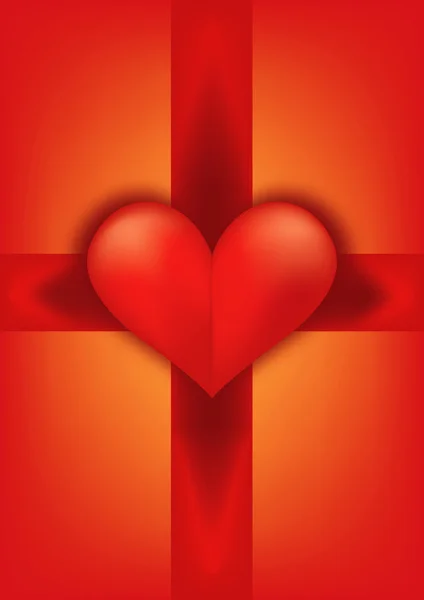 Векторне серце абстрактний червоний фон — стоковий вектор