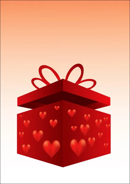 Boîte cadeau vecteur rouge beauté — Image vectorielle