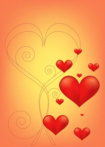 Carte vectorielle Saint Valentin rose — Image vectorielle