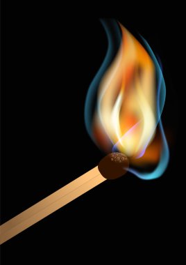 Match vector flame eps10 clipart