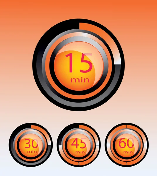Illustration vectorielle d'affichage de minuterie orange 10eps — Image vectorielle