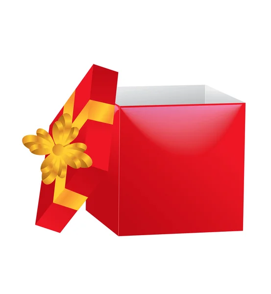 Red vector present box — Stock Vector