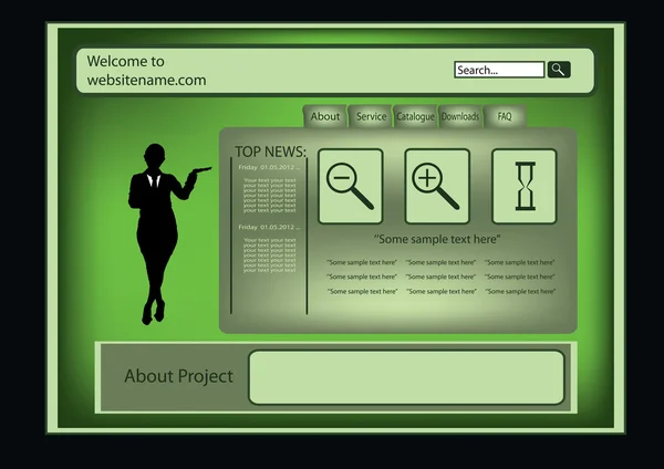 Vecteur de conception de site web vert eps 10 — Image vectorielle