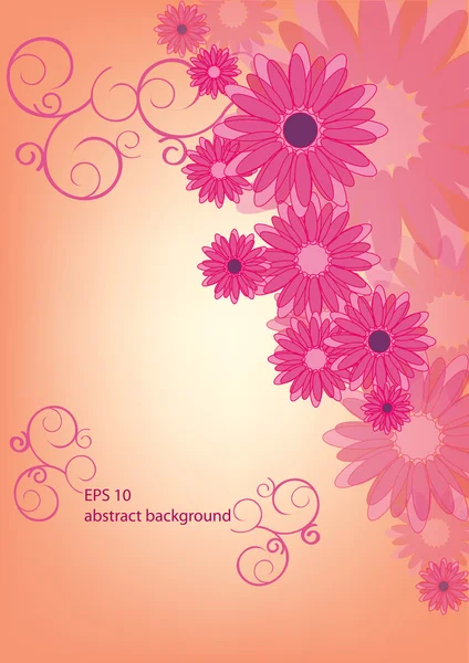 stock vector Abstract flower pink background eps 10