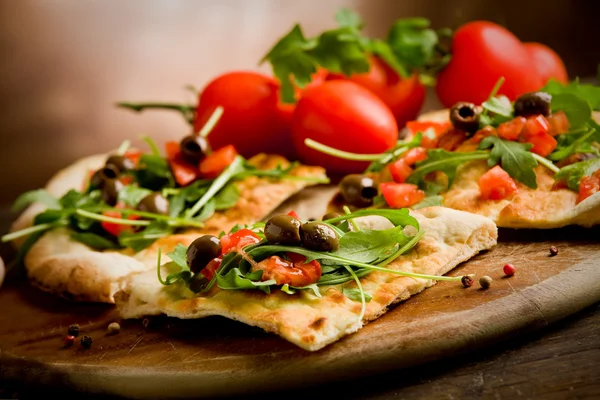 Vegetarische pizza Stockafbeelding