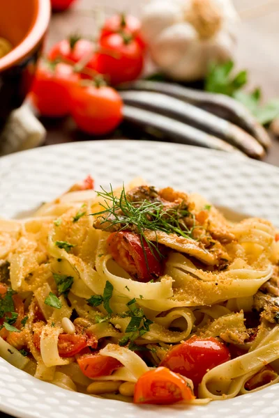 Pasta con Sardinas —  Fotos de Stock