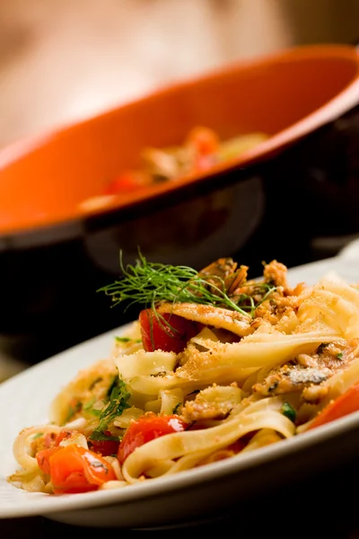 Pasta con Sardinas — Foto de Stock