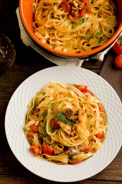 Pasta with Sardines — Stock Photo, Image