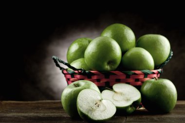 Green Apple antique style clipart