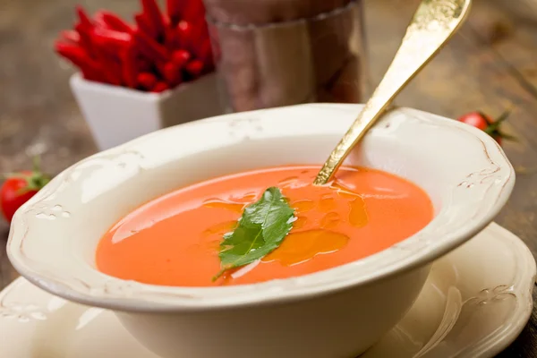 Sopa de tomate — Fotografia de Stock