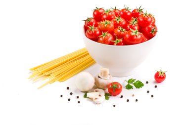 Ingredients for italian Pasta clipart