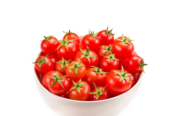 Tomatoes inside white bowl — Stock Photo, Image