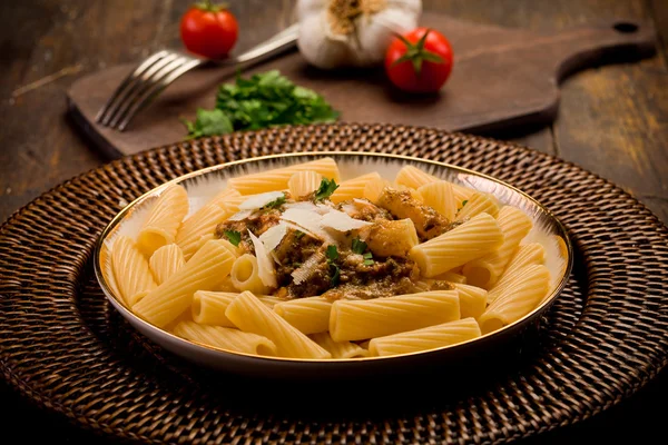 Nudeln mit sizilianischem Pesto — Stockfoto