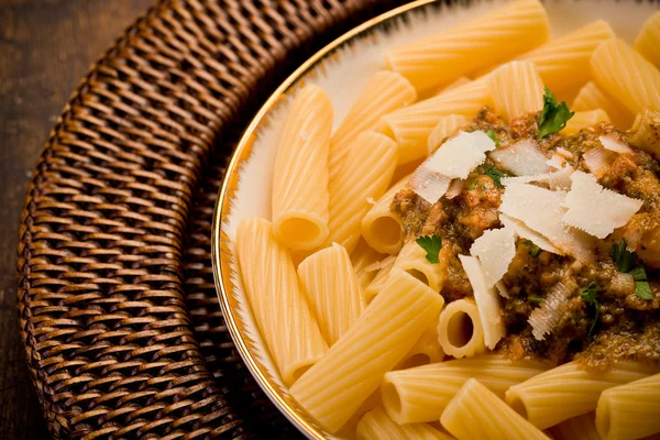 Pasta with Sicilian pesto — Stock Photo, Image