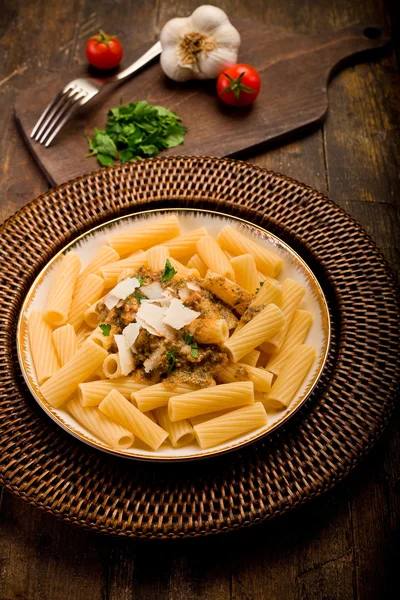 Pasta con pesto siciliano —  Fotos de Stock