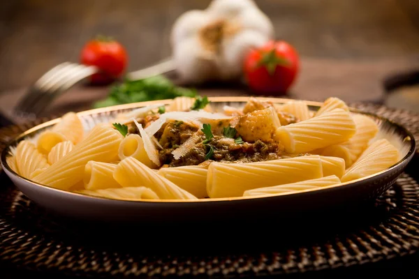 Pasta med sicilianska pesto — Stockfoto