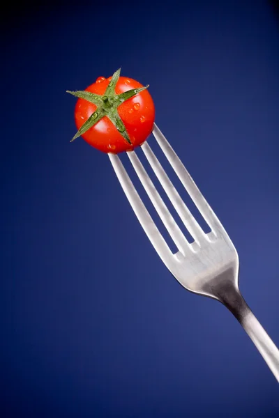 Vork met tomaat — Stockfoto