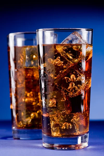 Glass of Cola with Ice — Stock Photo, Image