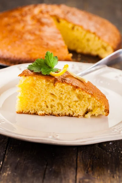 Gâteau au citron et éponge — Photo