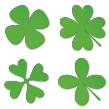 Green cloverleafs clipart