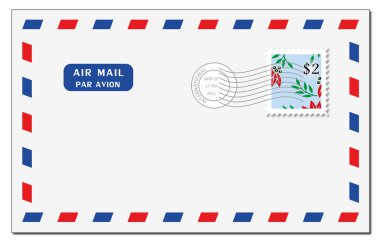 Air mail envelope clipart
