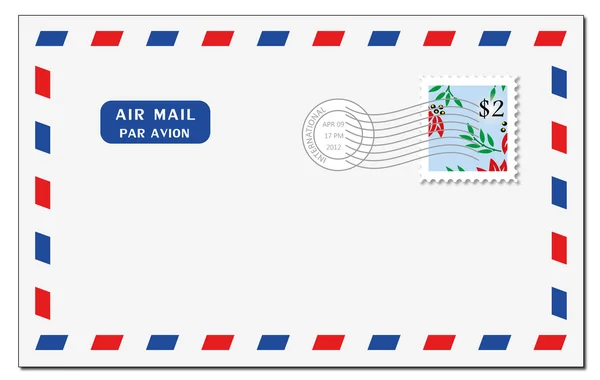 Obálka e-mailu vzduchu — Stock fotografie