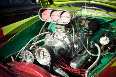 Hotrod engine clipart