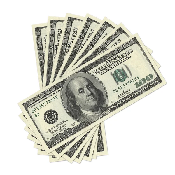 Stack of one hundred dollar bills — Stock fotografie