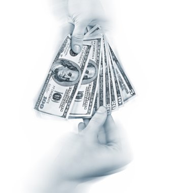 Hands with money clipart