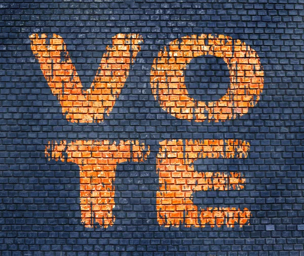 Word Vote on a brick wall — Stock Photo, Image