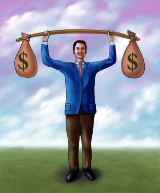 Money lifting clipart