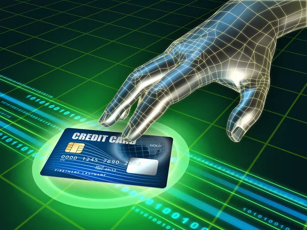Credit card stealing — Stock Photo, Image