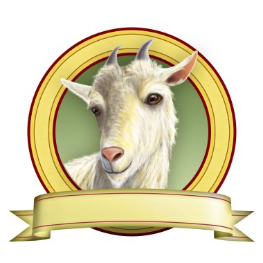 Goat label clipart