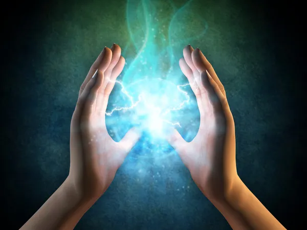 Energy from hands — Stock Photo, Image