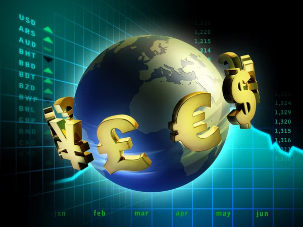 Mundo de divisas Imagen de stock