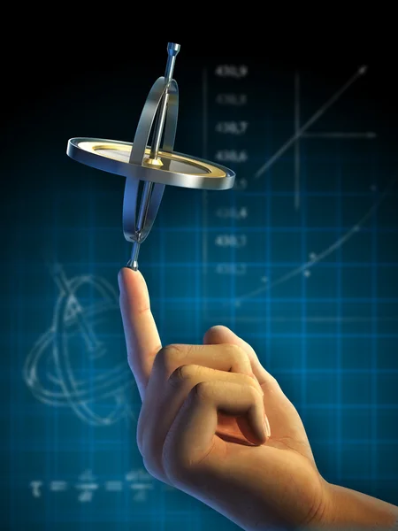 Gyroscoop natuurkunde — Stockfoto