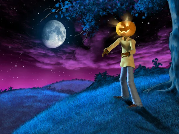 stock image Halloween landscape