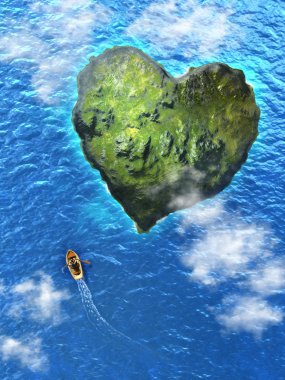 Heart island clipart