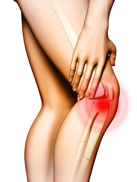 Боль в коленях — стоковое фото