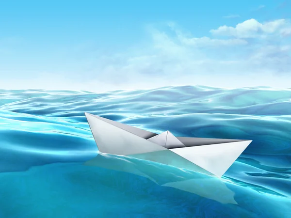Paper boat Stock Image