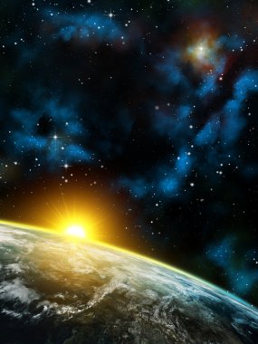 Space panorama clipart