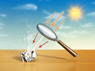 Burning lens clipart