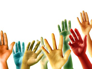 Raised Hands clipart