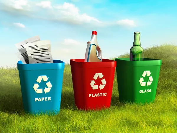Papeleras de reciclaje — Foto de Stock
