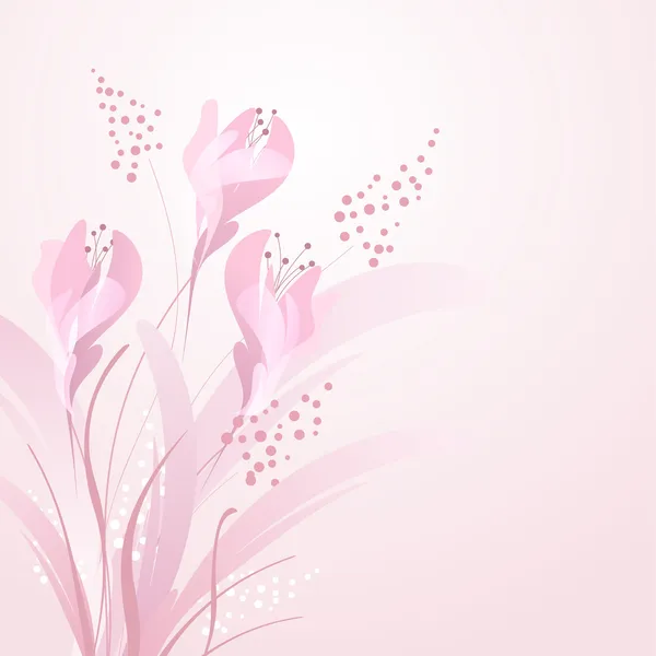 Fina pastellfärgade blommor freesia — Stock vektor