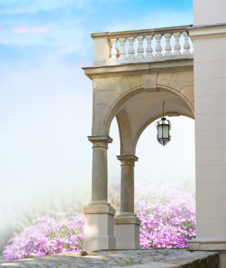 Classical portal with columns clipart