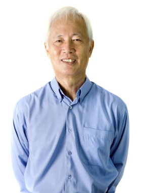 Portrait of senior asian businss man clipart